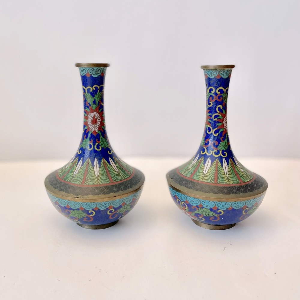 Vintage Chinese Cloisonné Vases